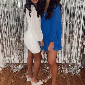 Blue Flowy Mini Dress